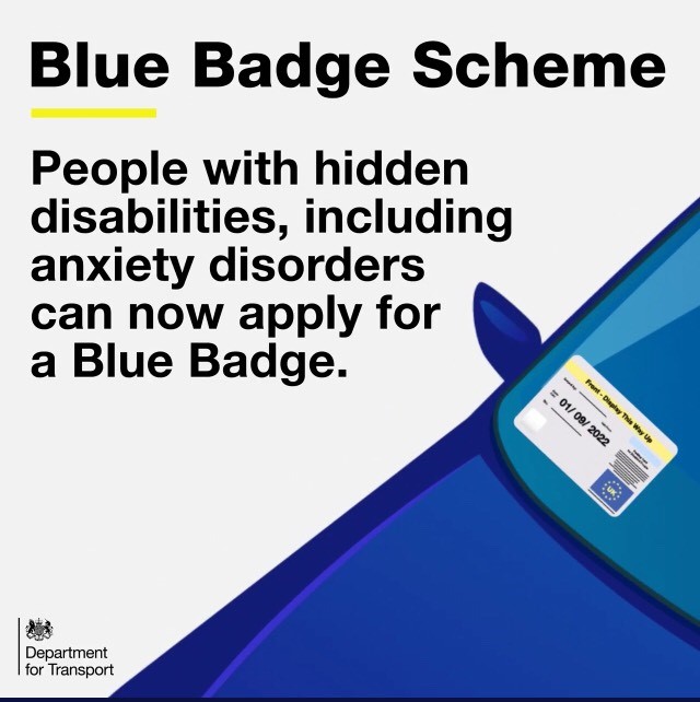 Justin Welcomes Blue Badges For Non-Visible Disabilities