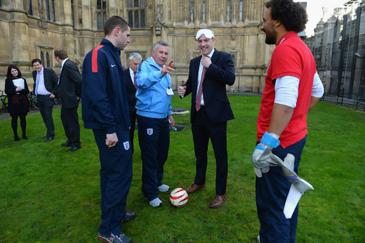 Justin Meets England's Blind Football Team in Westminster