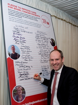 Justin Tomlinson MP Pledges Support To Help Beat Bowel Cancer