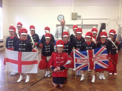 Justin Visits Swindon's Britannia Majorettes