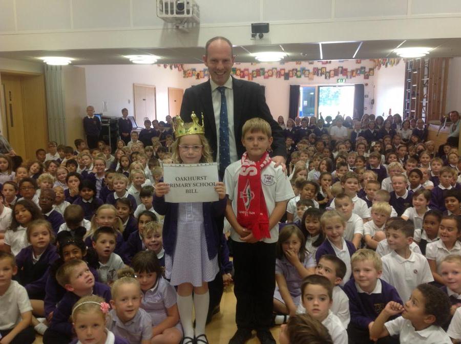 Justin Visits Oakhurst Primary School