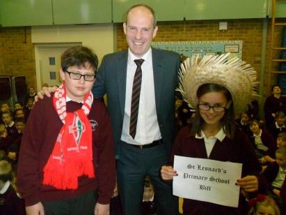 Justin Tomlinson MP Joins St Leonard’s Primary To Pass Their Own School Parliamentary Bill