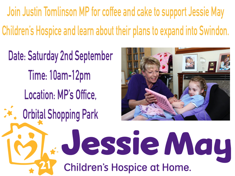 Justin Invites Local Residents To Join Him For Upcoming Coffee Morning For Jessie May Children's Hospice