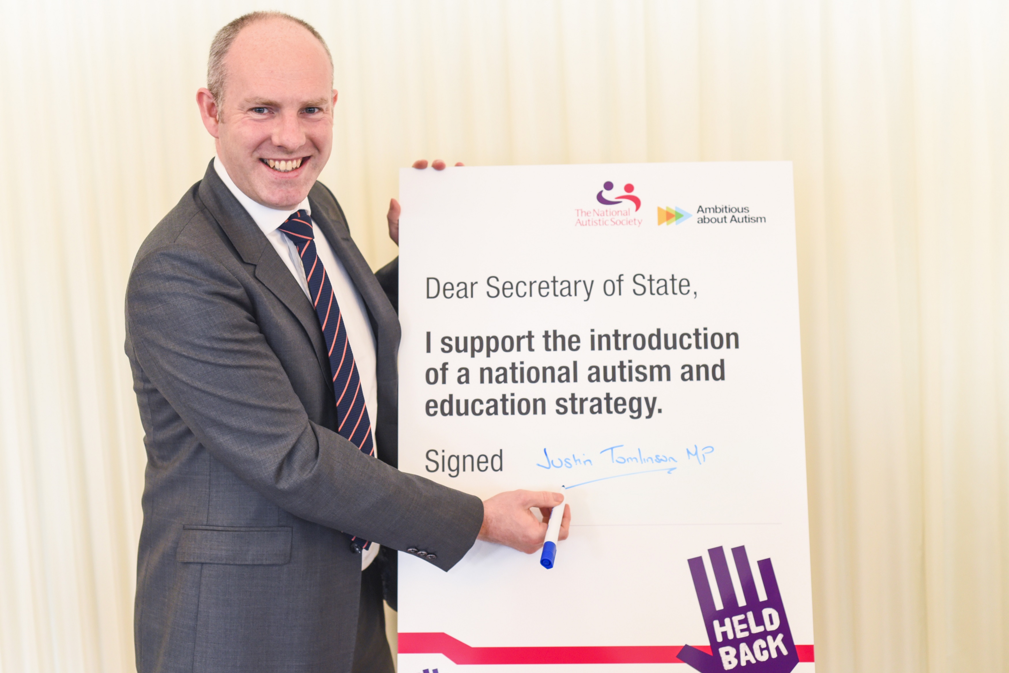 Justin Tomlinson MP Supports Call For National Autism & Education Strategy