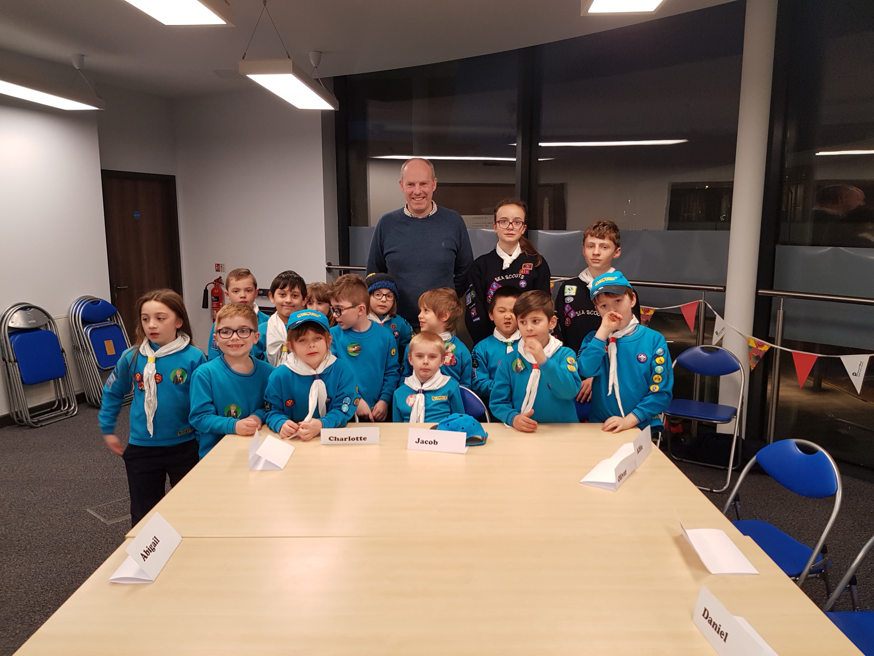 North Swindon MP Welcomes 1st Swindon Michigan Beavers To Community Office To Learn More About His Role Representing Them