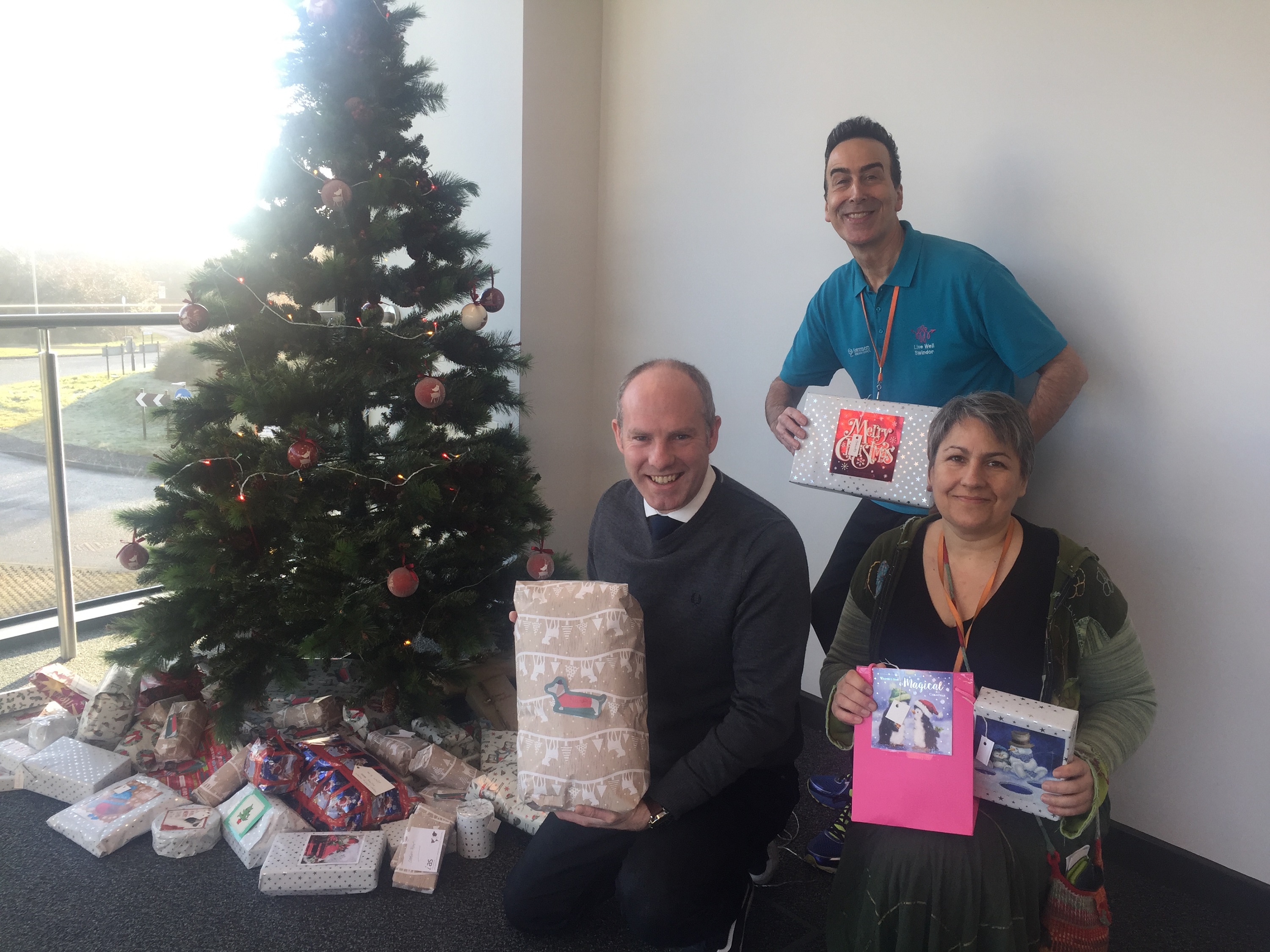 Justin Celebrates The Overwhelming Generosity Of Swindon Residents For Christmas Appeal