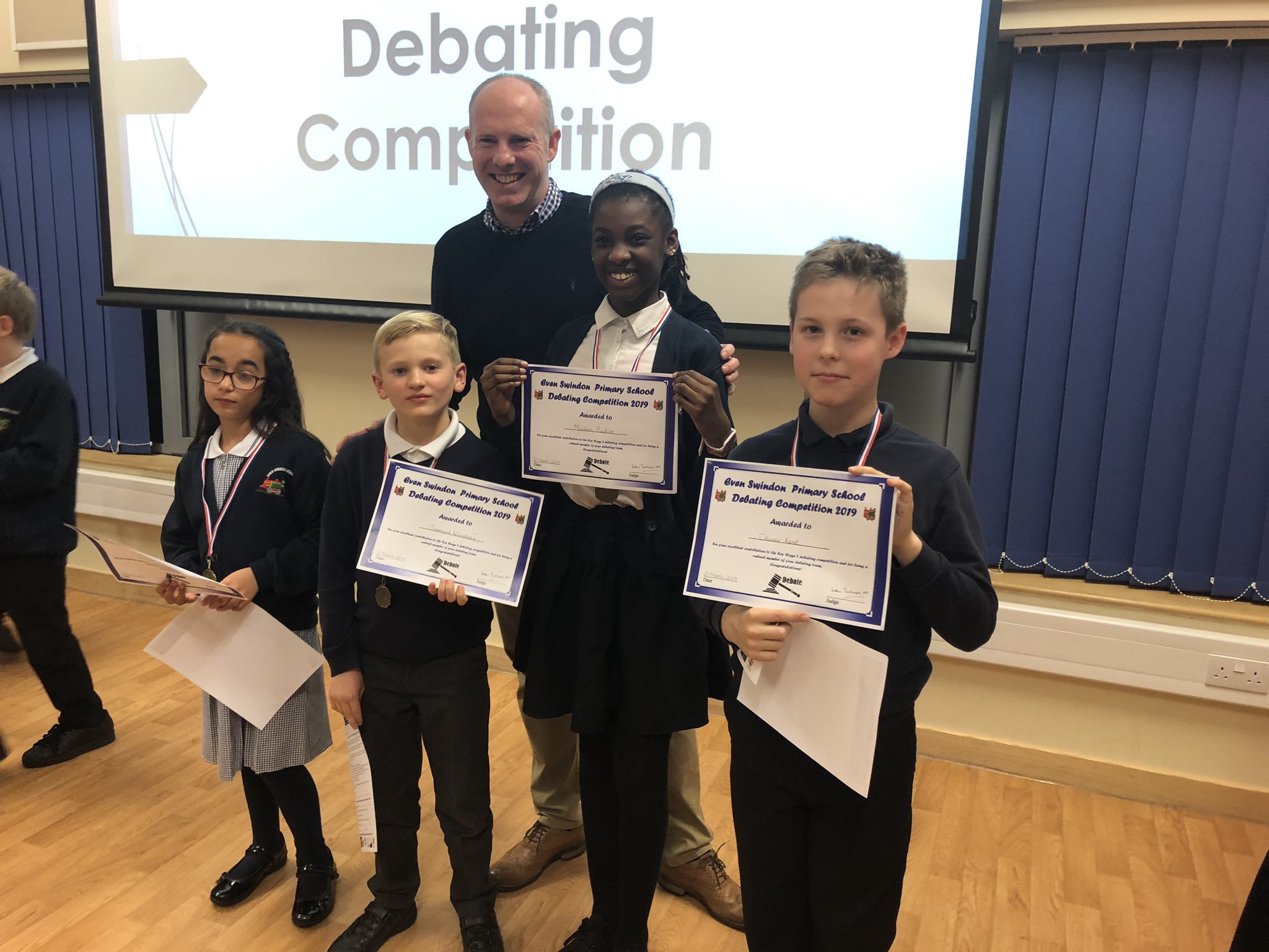 Justin Joins Even Swindon School For Inaugural Debating Competition