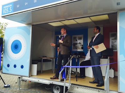 Justin Unveils New Swindon 105.5 Mobile Broadcasting Unit