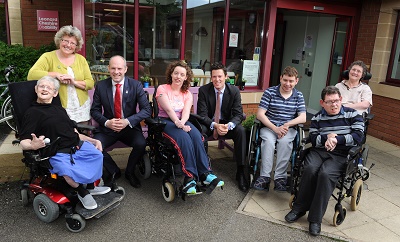 Justin Joins The Celebrations At Leonard Cheshire Disability Centre