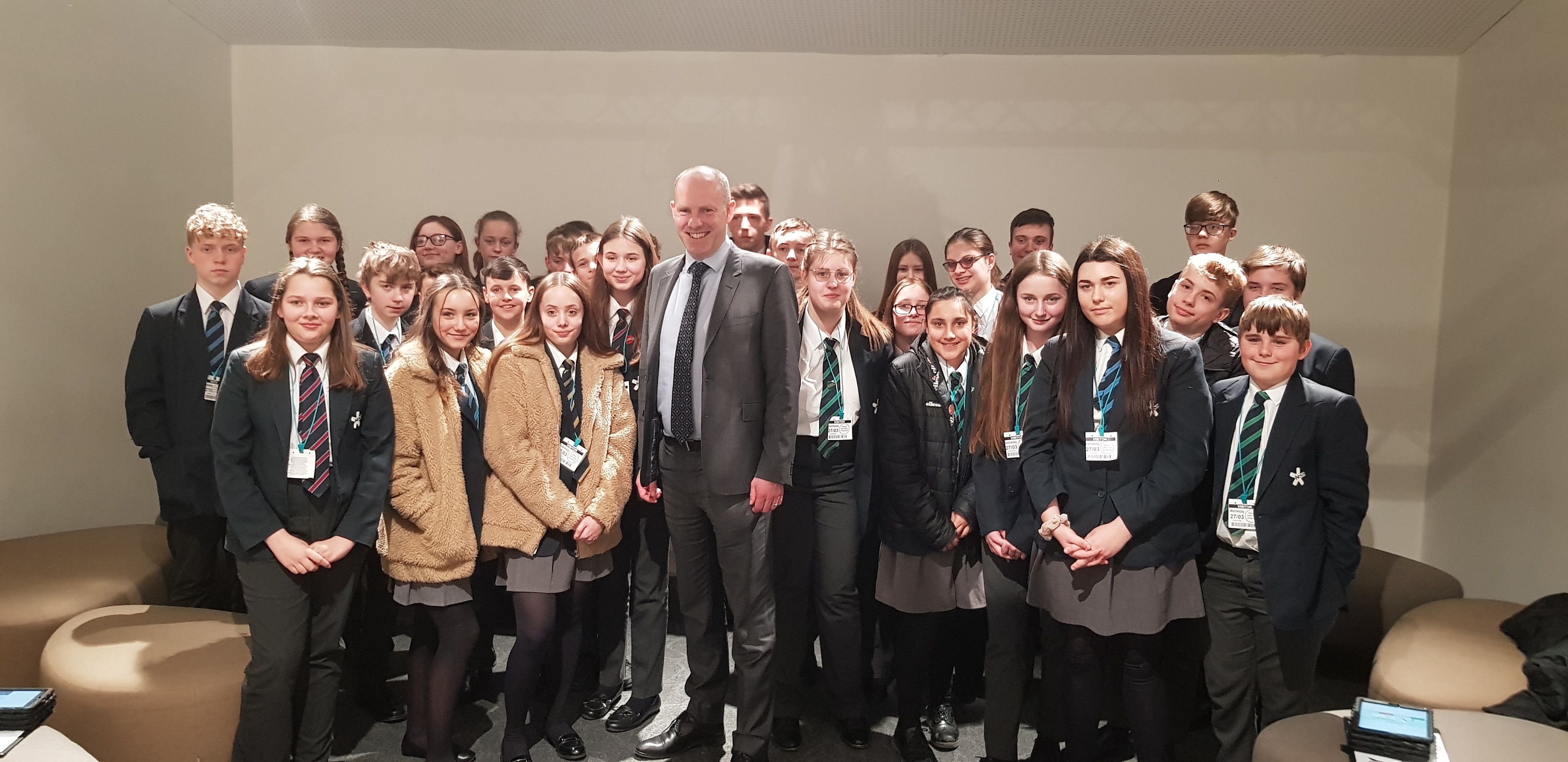 Justin Tomlinson MP Welcomes Students From Nova Hreod To Parliament