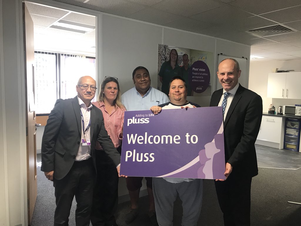 Justin Visits Award Winning Specialist Support Provider Pluss For Employability Day