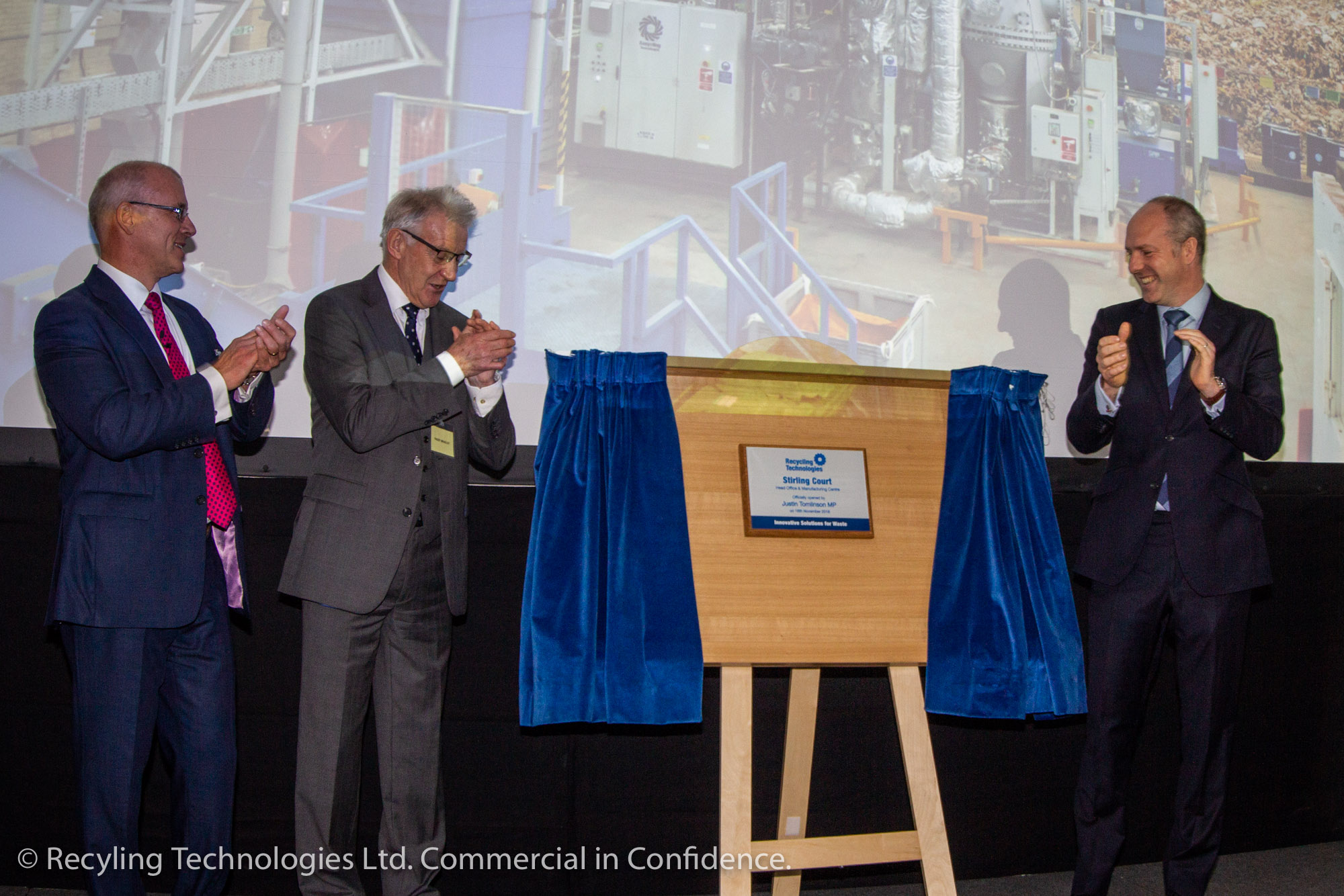 Justin Tomlinson MP Opens State Of The Art Recycling Technologies Facility