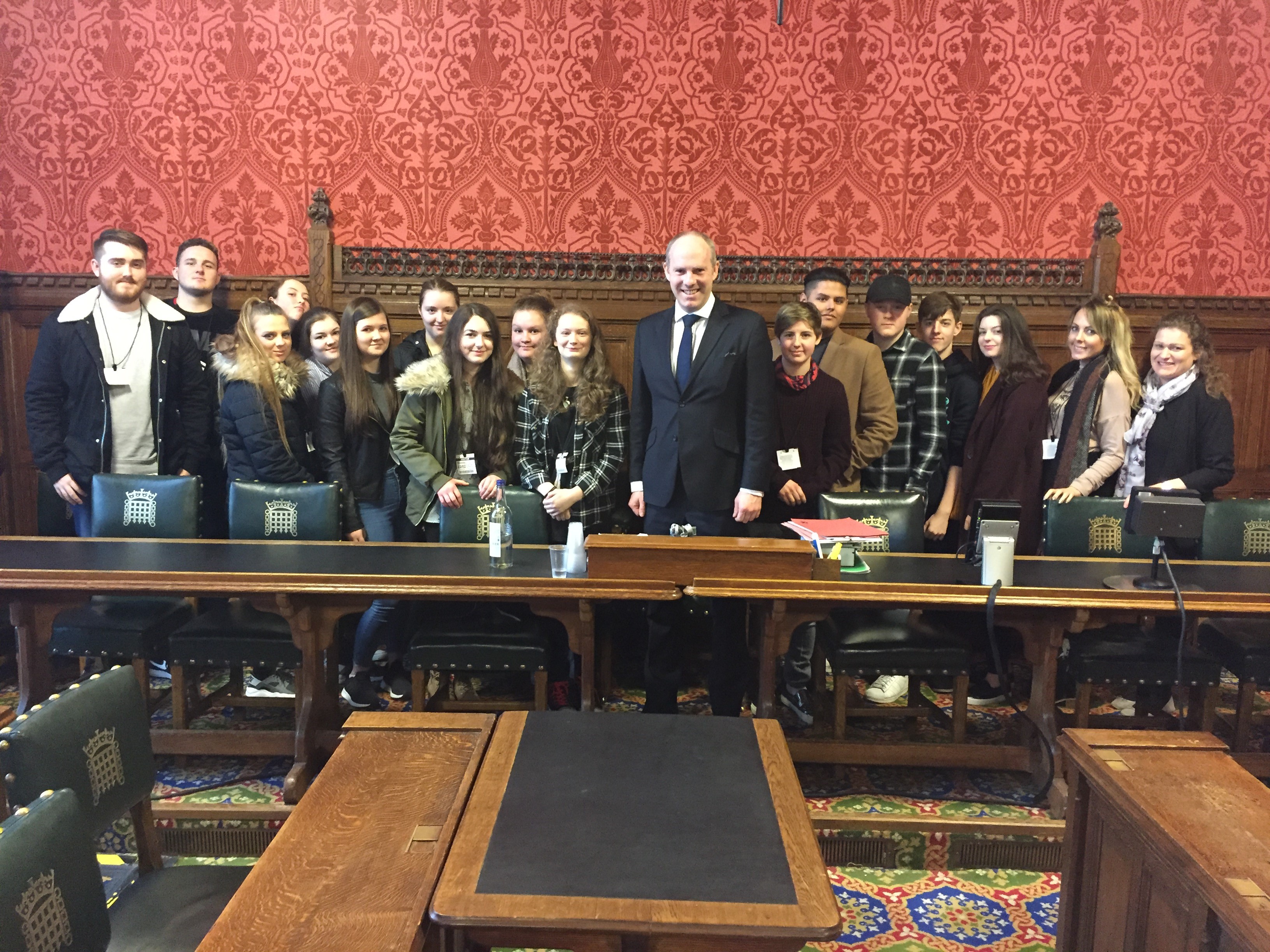 Justin Welcomes Swindon Academy Students To Westminster