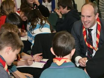 Justin Tomlinson MP Takes On Swindon Scouts In Parliamentary Quiz