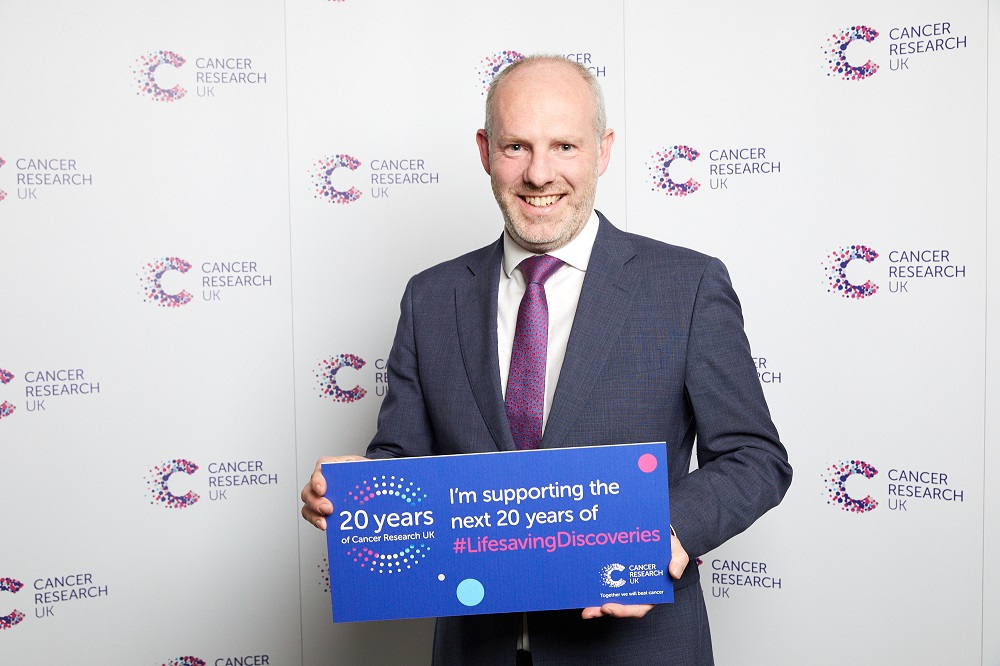 Justin Celebrates 20 Years Of Cancer Research UK