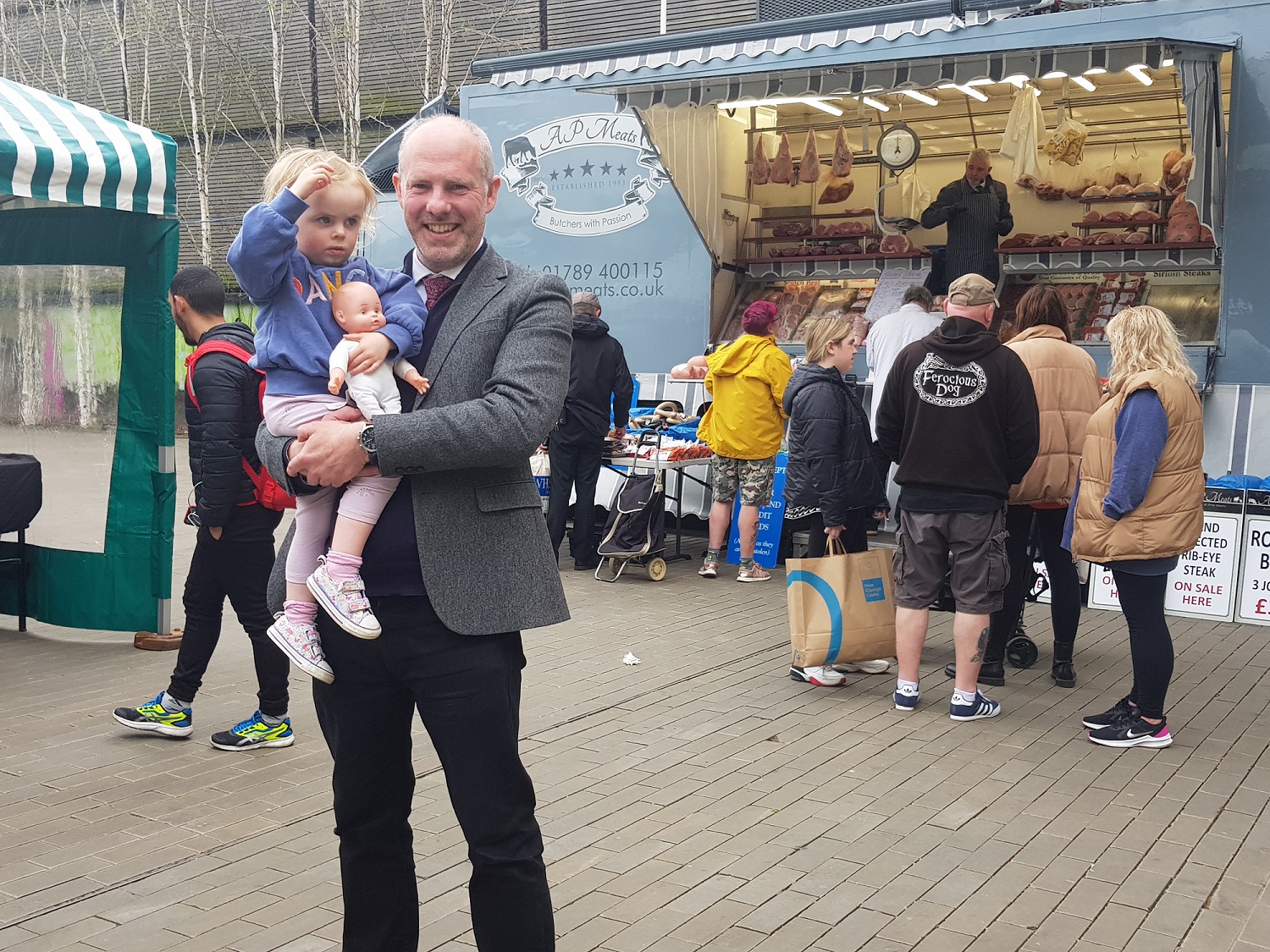 Justin And Family Visit The New Wharf Green Market