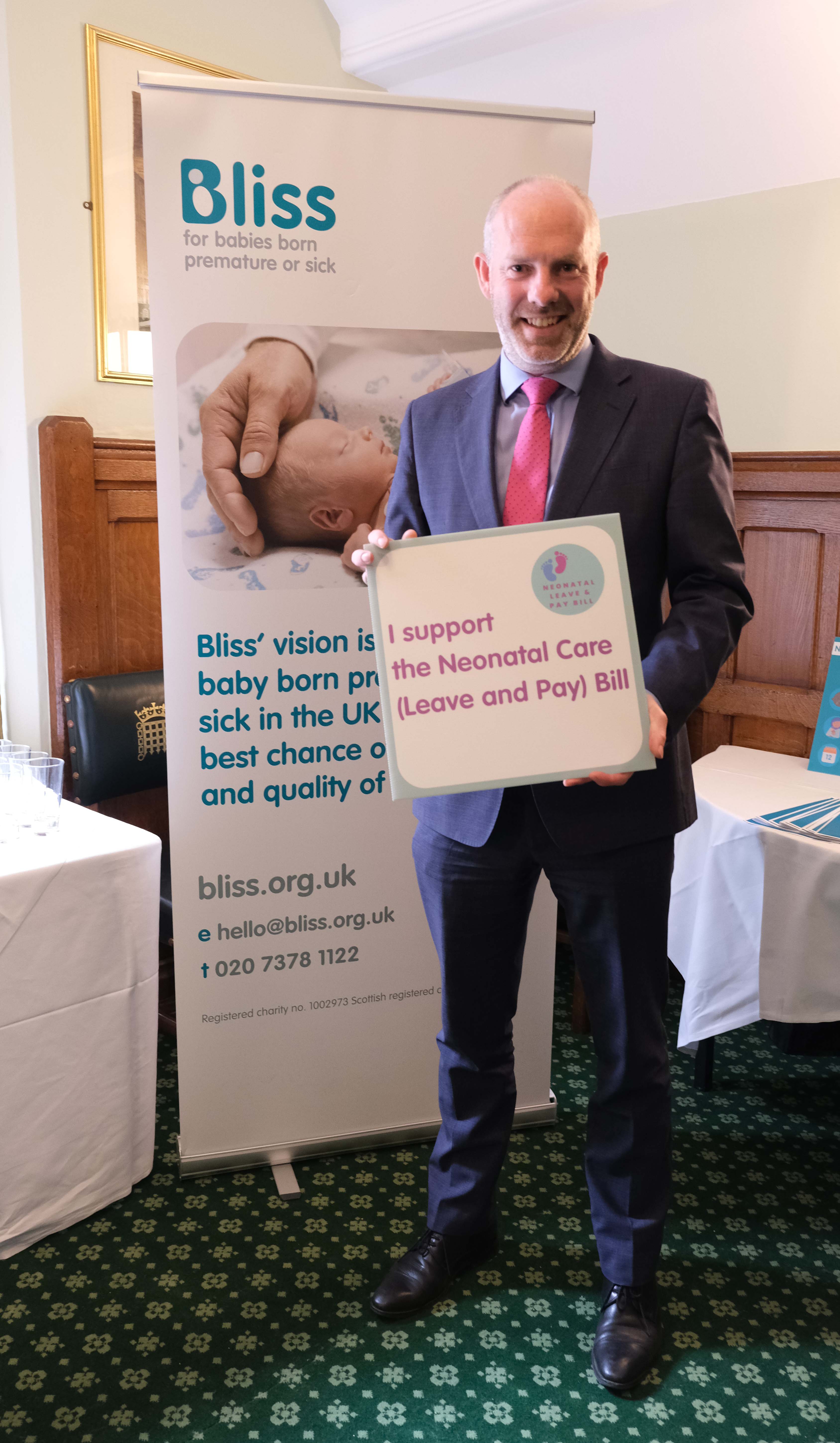 Justin Attends Bliss Parliamentary Event To Support Neonatal Care (Leave and Pay) Bill